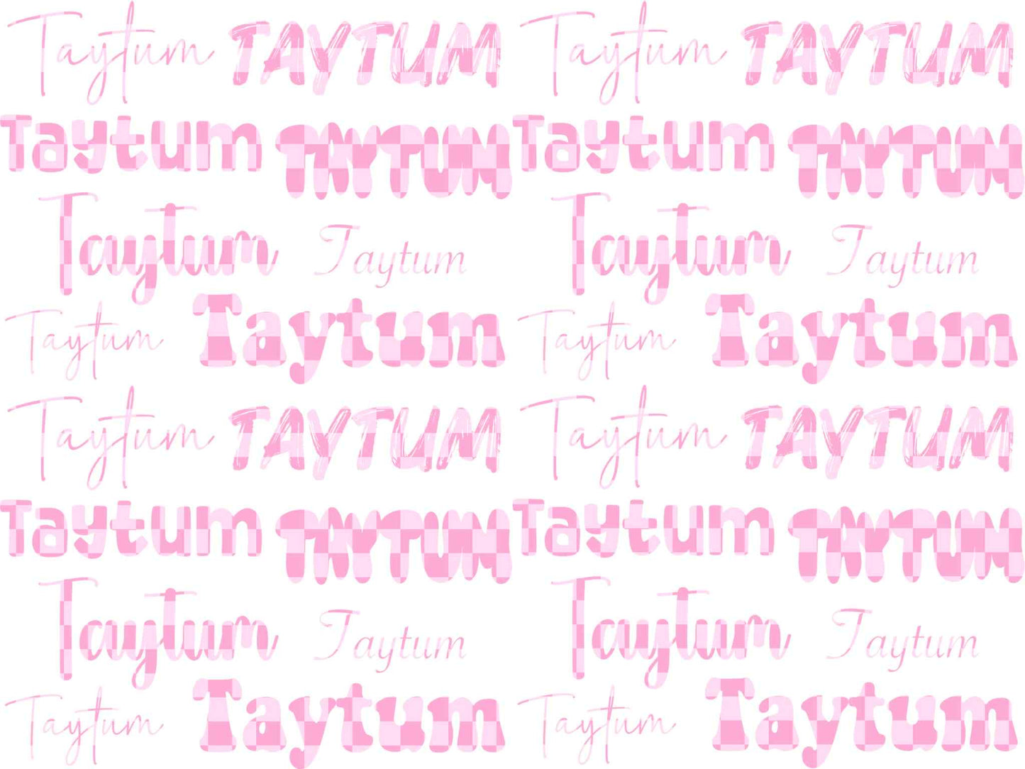Checkered Sublimation Name Bow