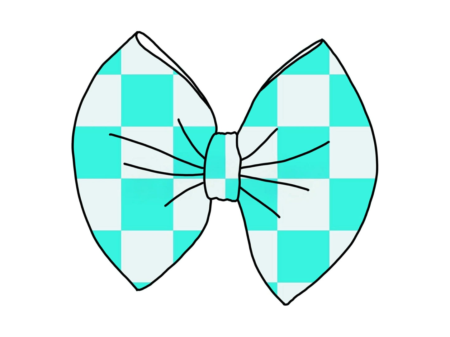 Turquoise Checker Thin Scuba