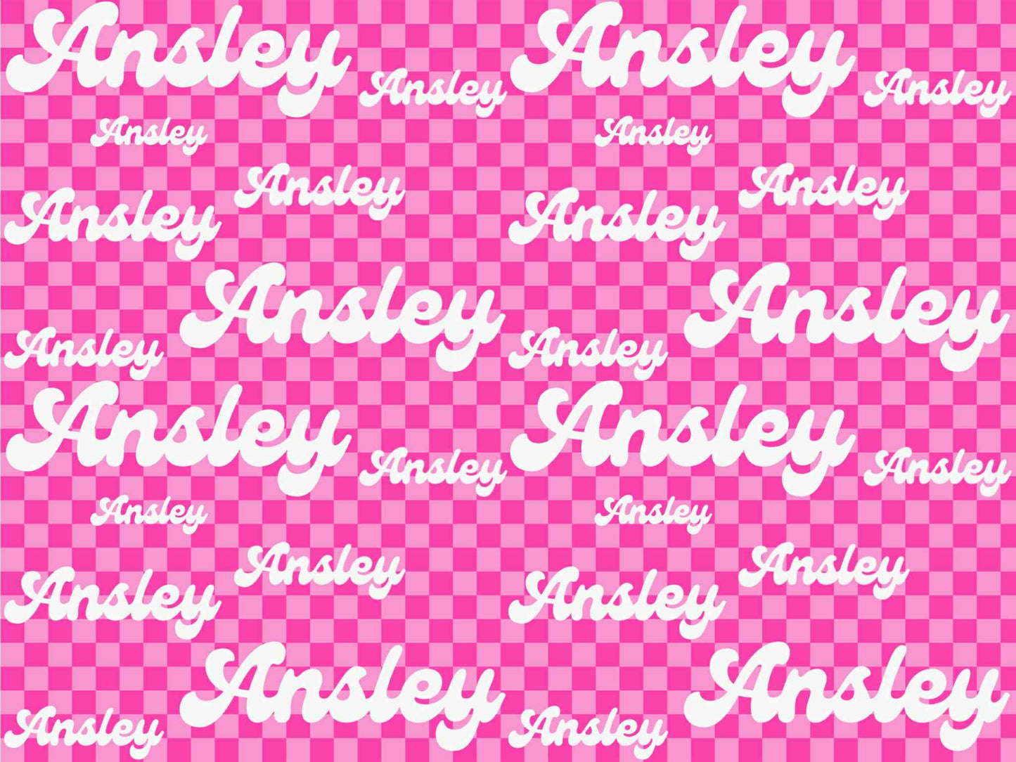 Checkered Sublimation Name Bow