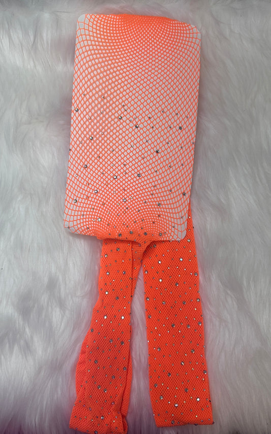 Neon Orange Bling Tights