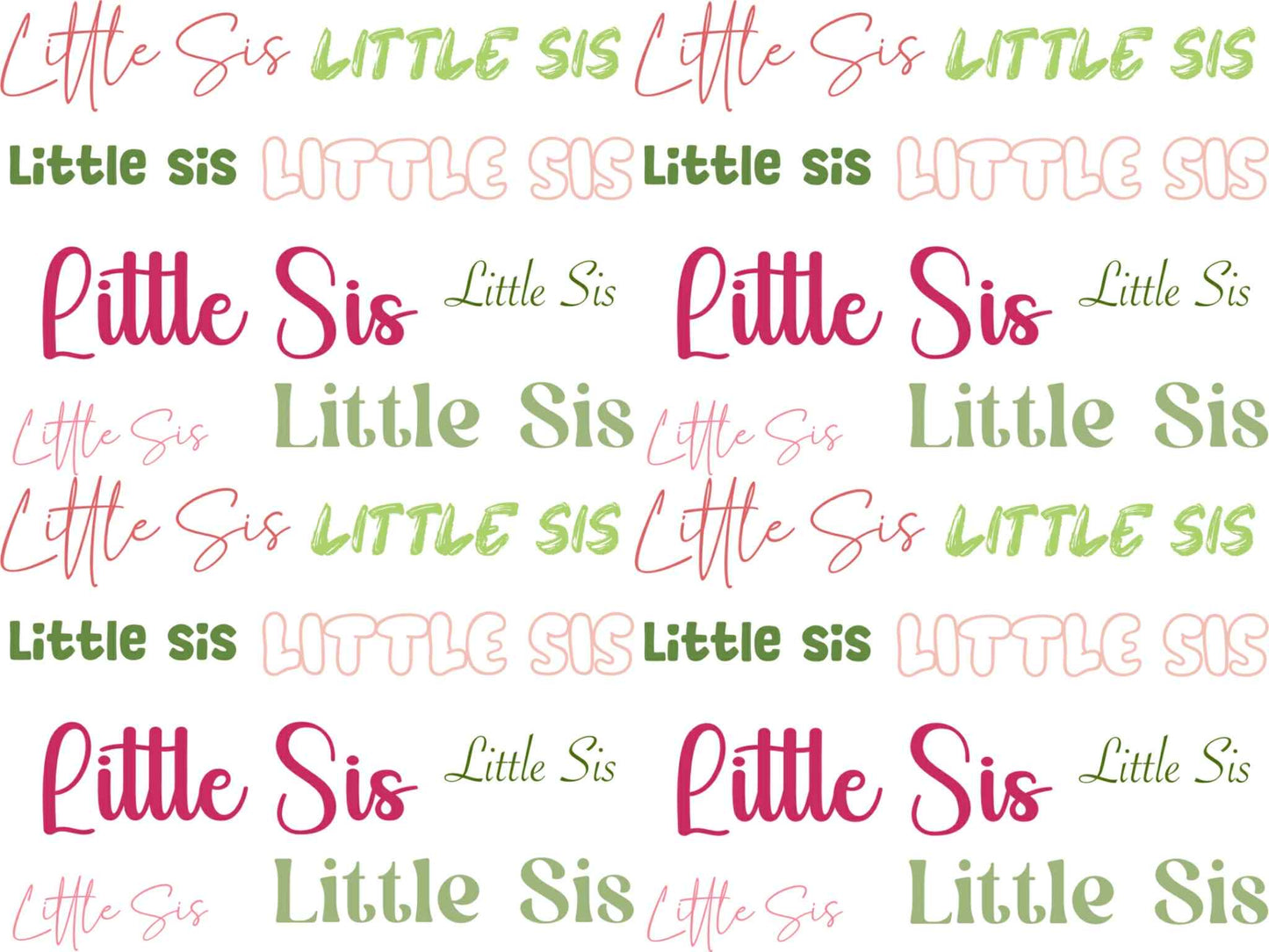 Sublimation Big Sister/Little Sister Bow