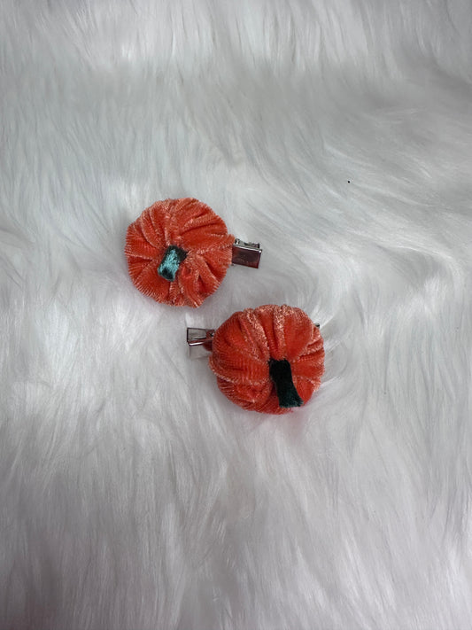 Orange Pumpkin Pigtail Set