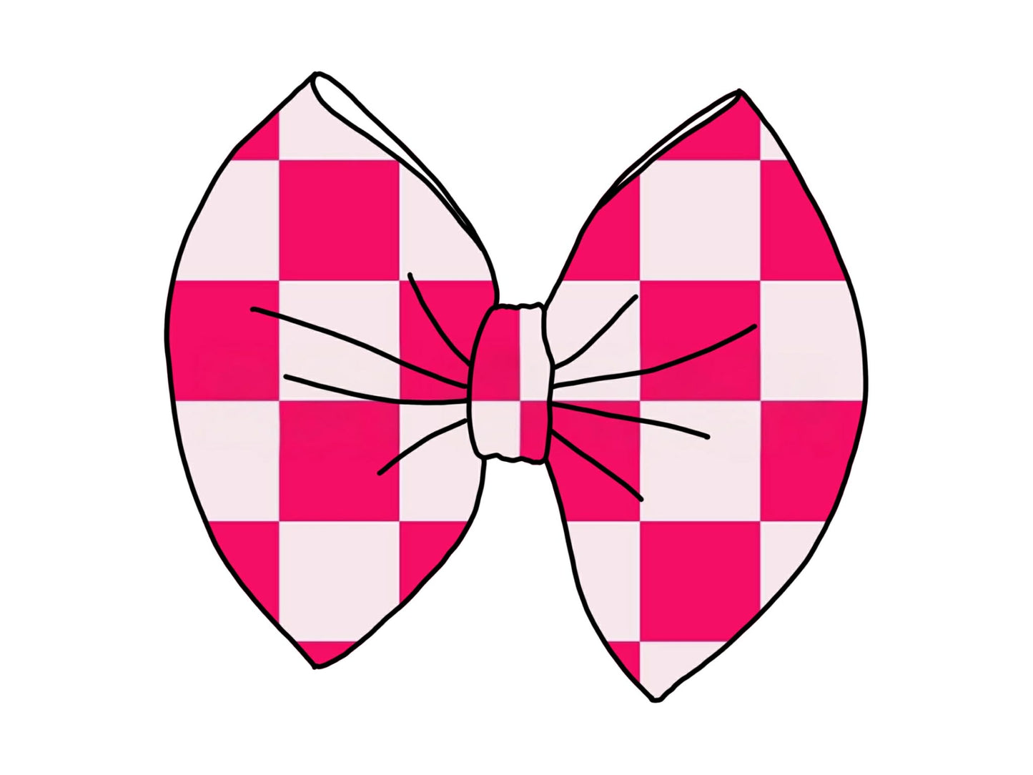 Hot Pink Checker Thin Scuba