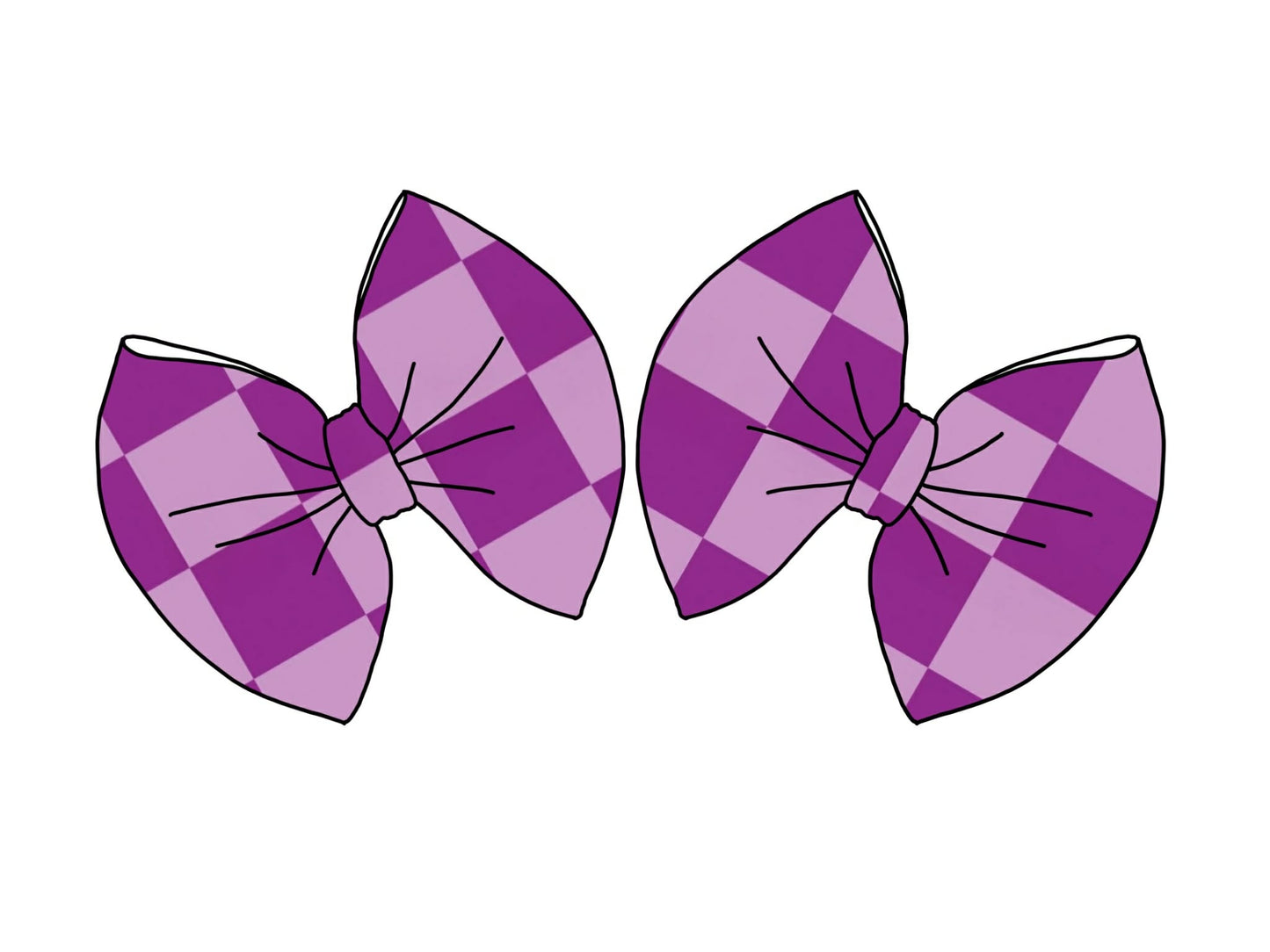 Purple Checker Thin Scuba