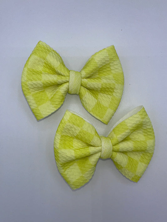 Neon Yellow Checkers