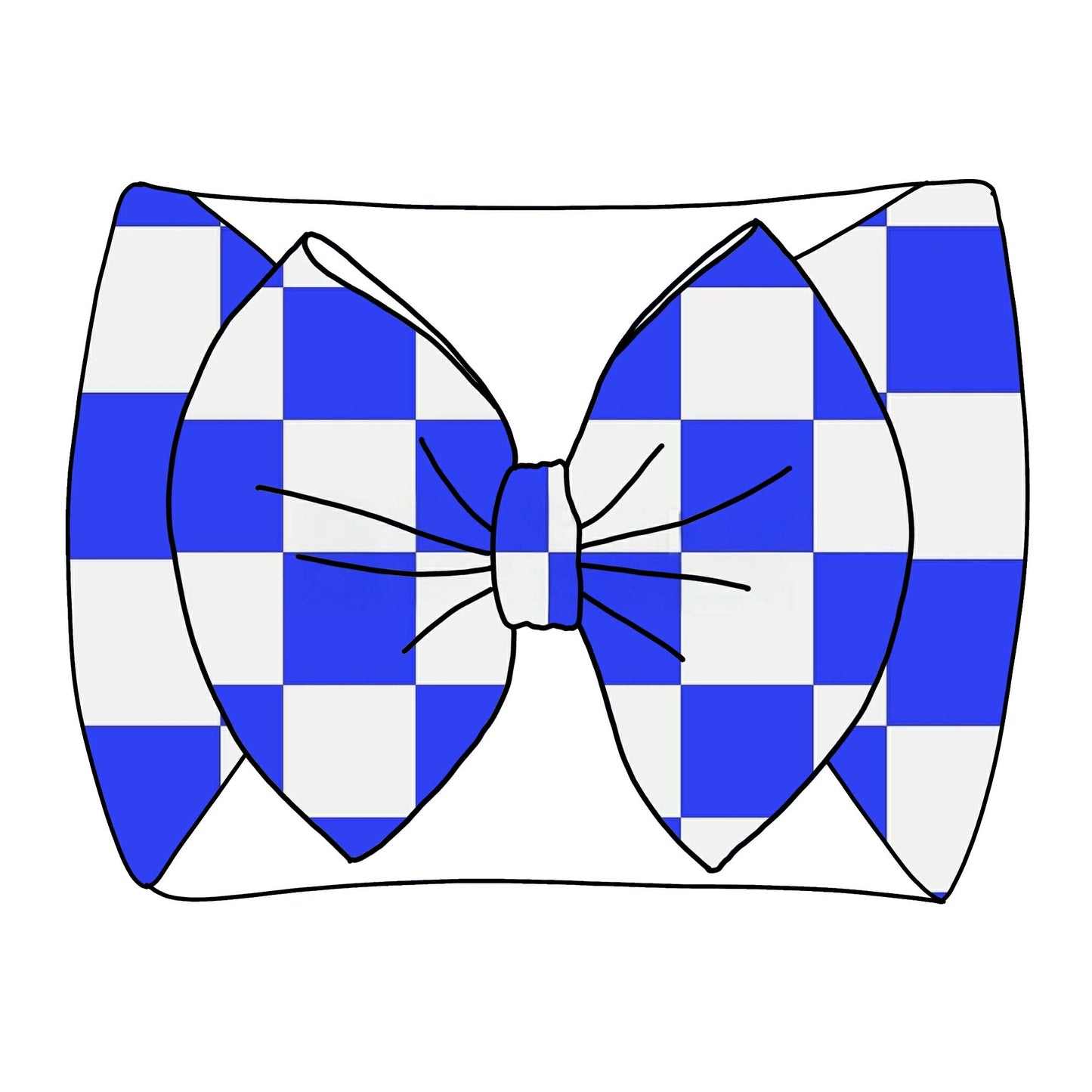 Royal Blue Checker Thin Scuba