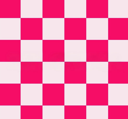 Hot Pink Checker Thin Scuba