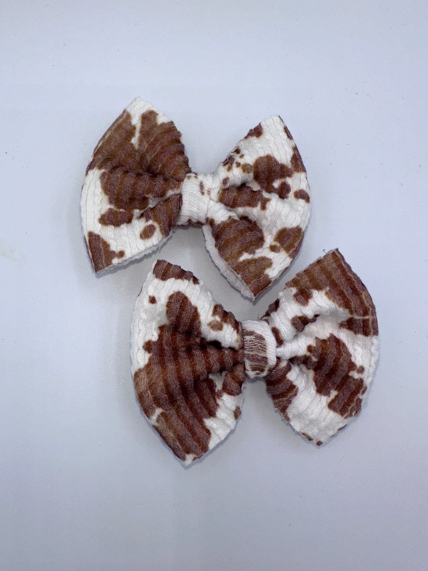 Brown Cow Print Urban Rib Knit