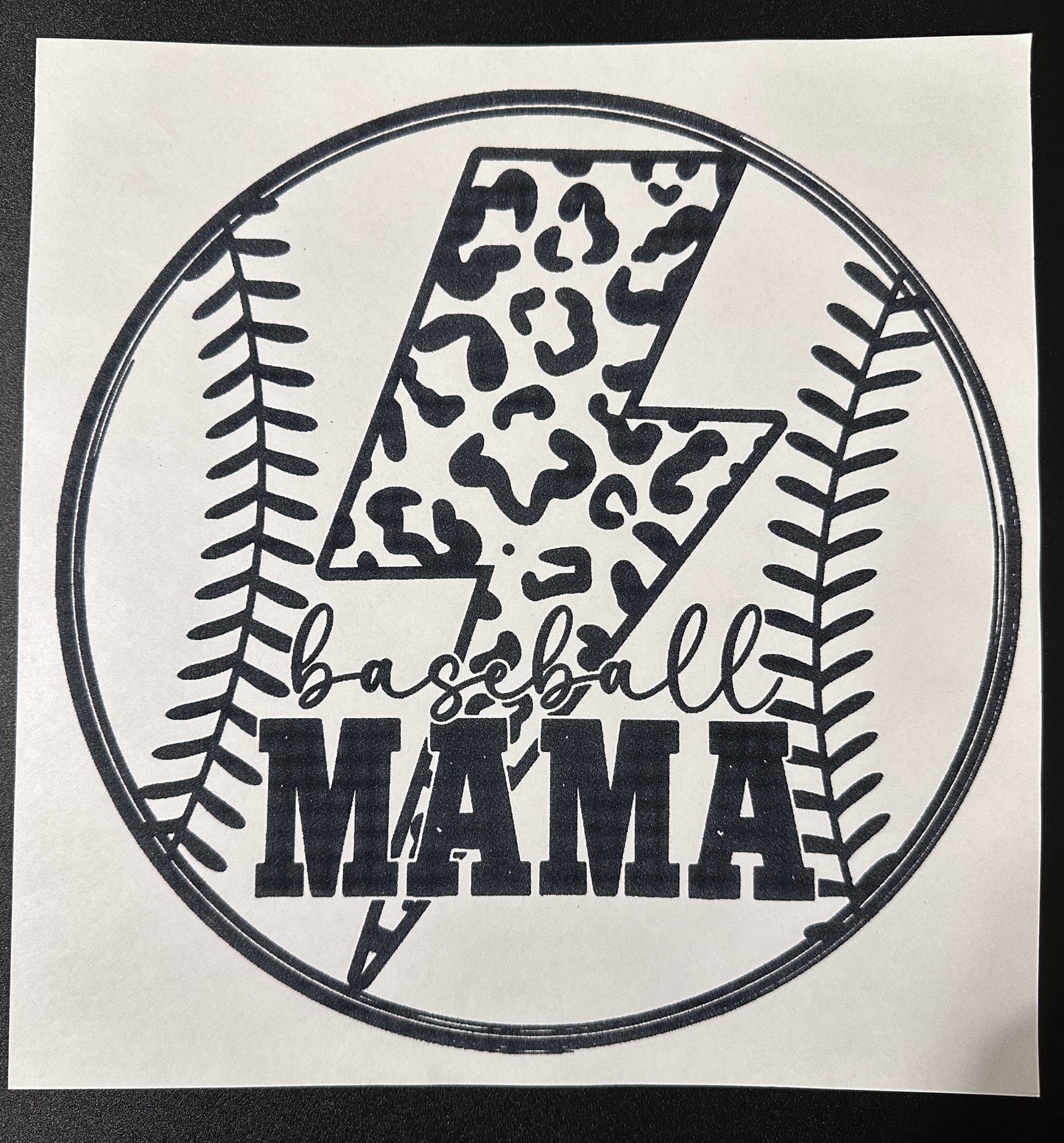 Cheetah Baseball Mama