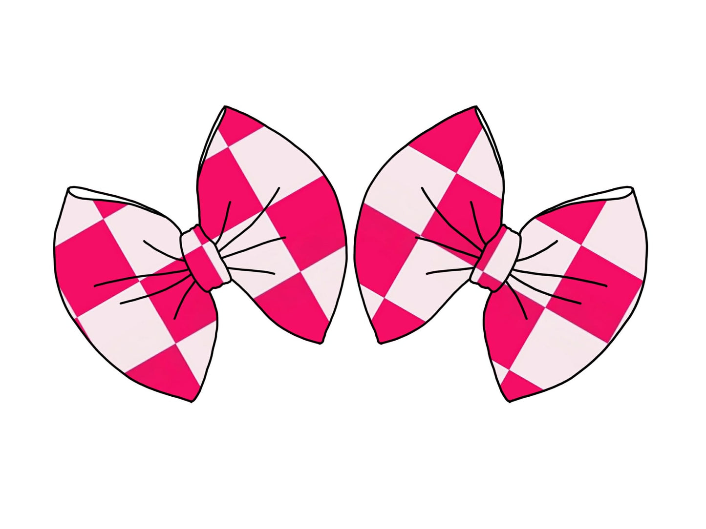Hot Pink Checker Thin Scuba