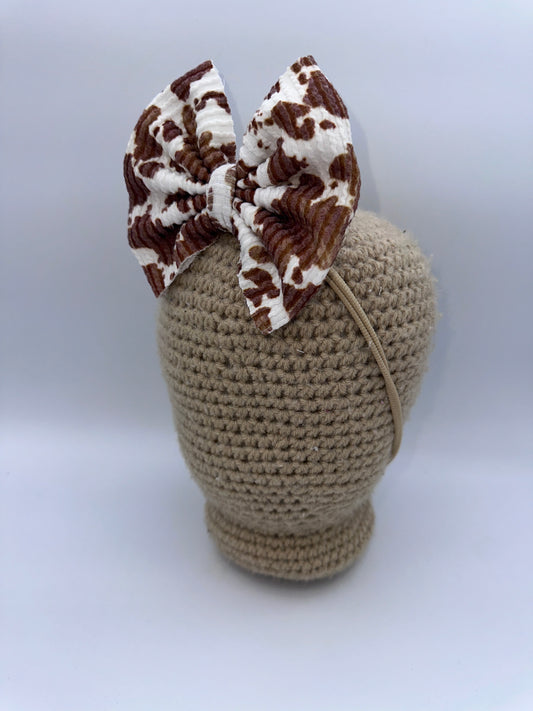 Brown Cow Print Urban Rib Knit