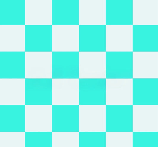 Turquoise Checker Thin Scuba