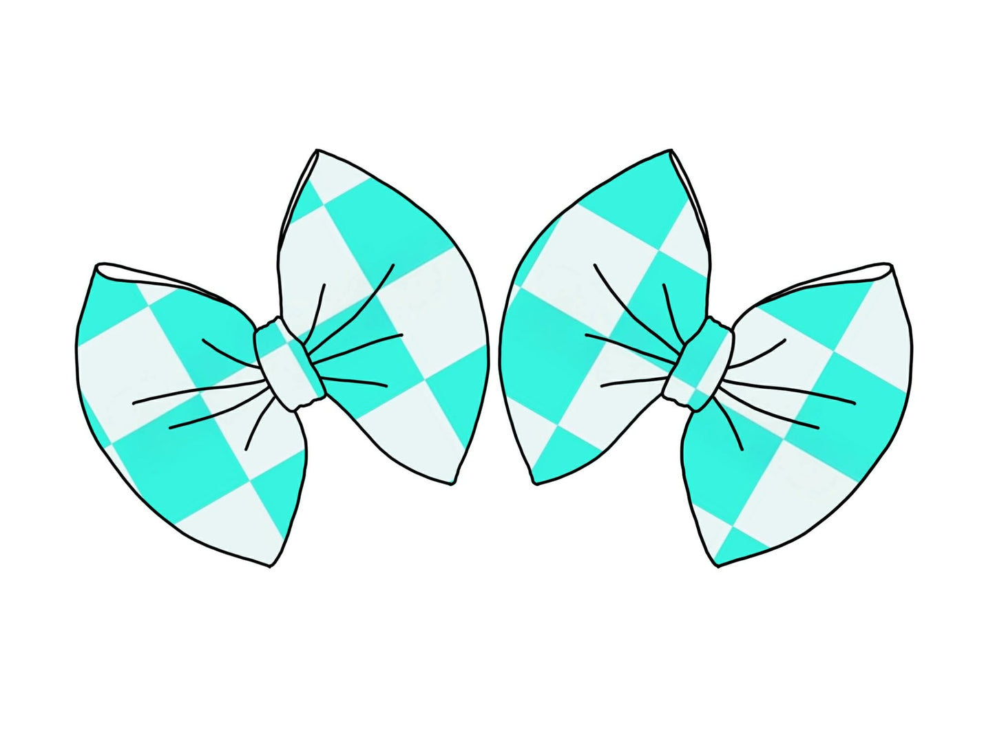 Turquoise Checker Thin Scuba
