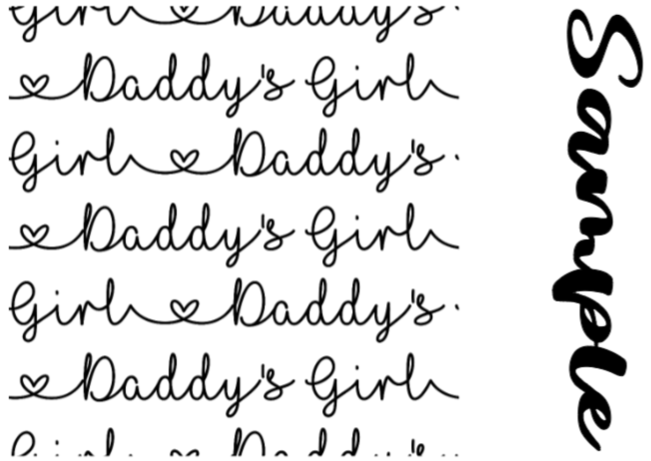 Cursive Daddy's Girl