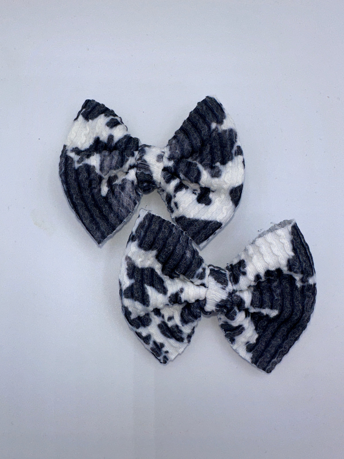 Black Cow Print Urban Rib Knit