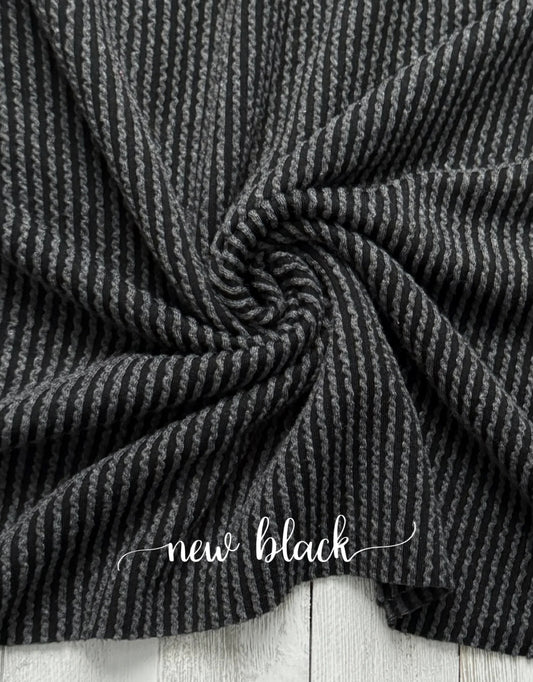 New Black Urban Rib Knit
