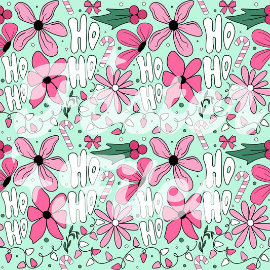 Pink Floral Christmas