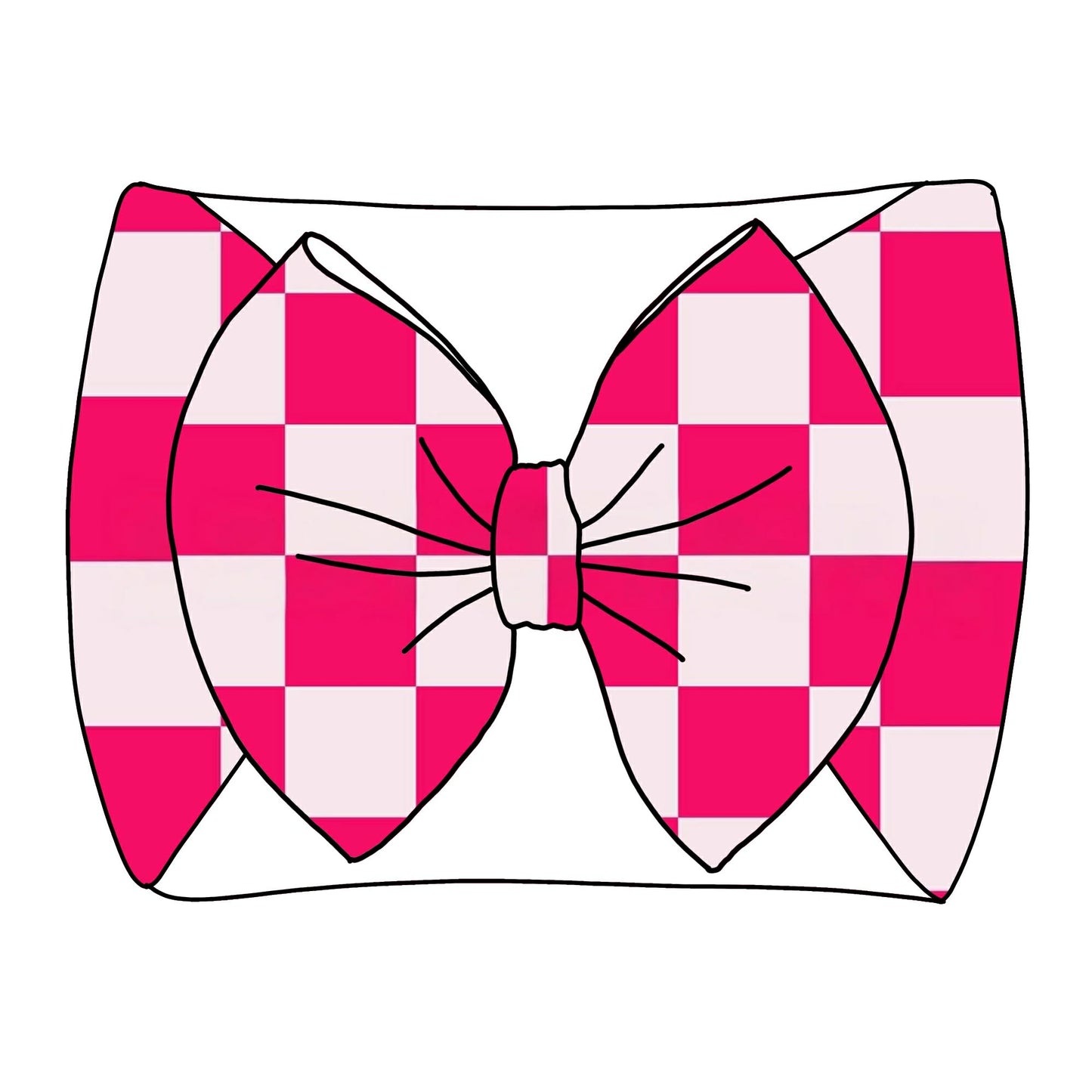 Hot Pink Checker Thin Scuba