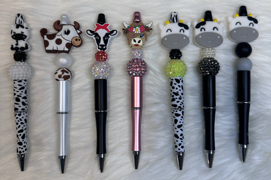 Cow Beaded Pen