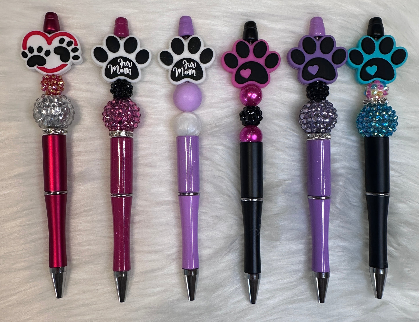 Paw Print Beaded Pen