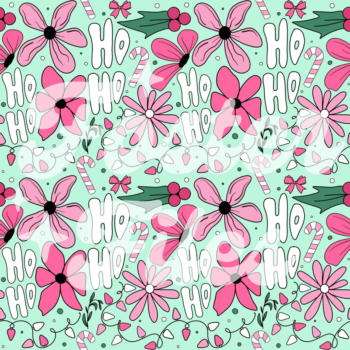 Pink Floral Christmas