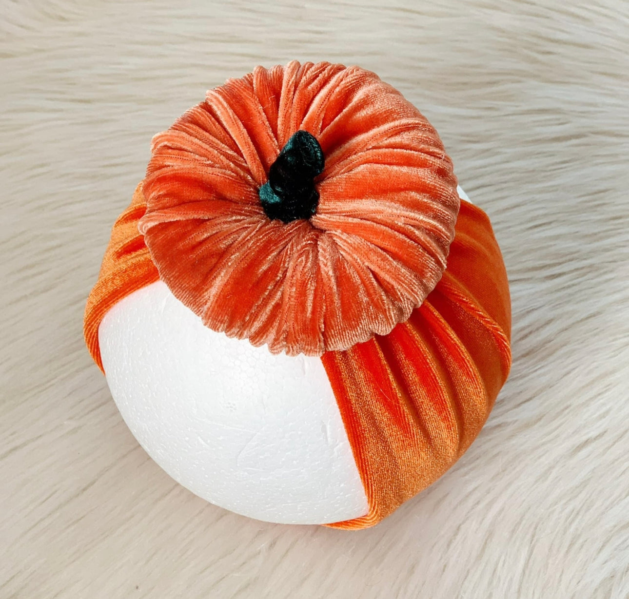 Orange Pumpkin Head Wrap