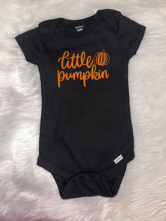 Little Pumpkin Short Sleeve Onesie