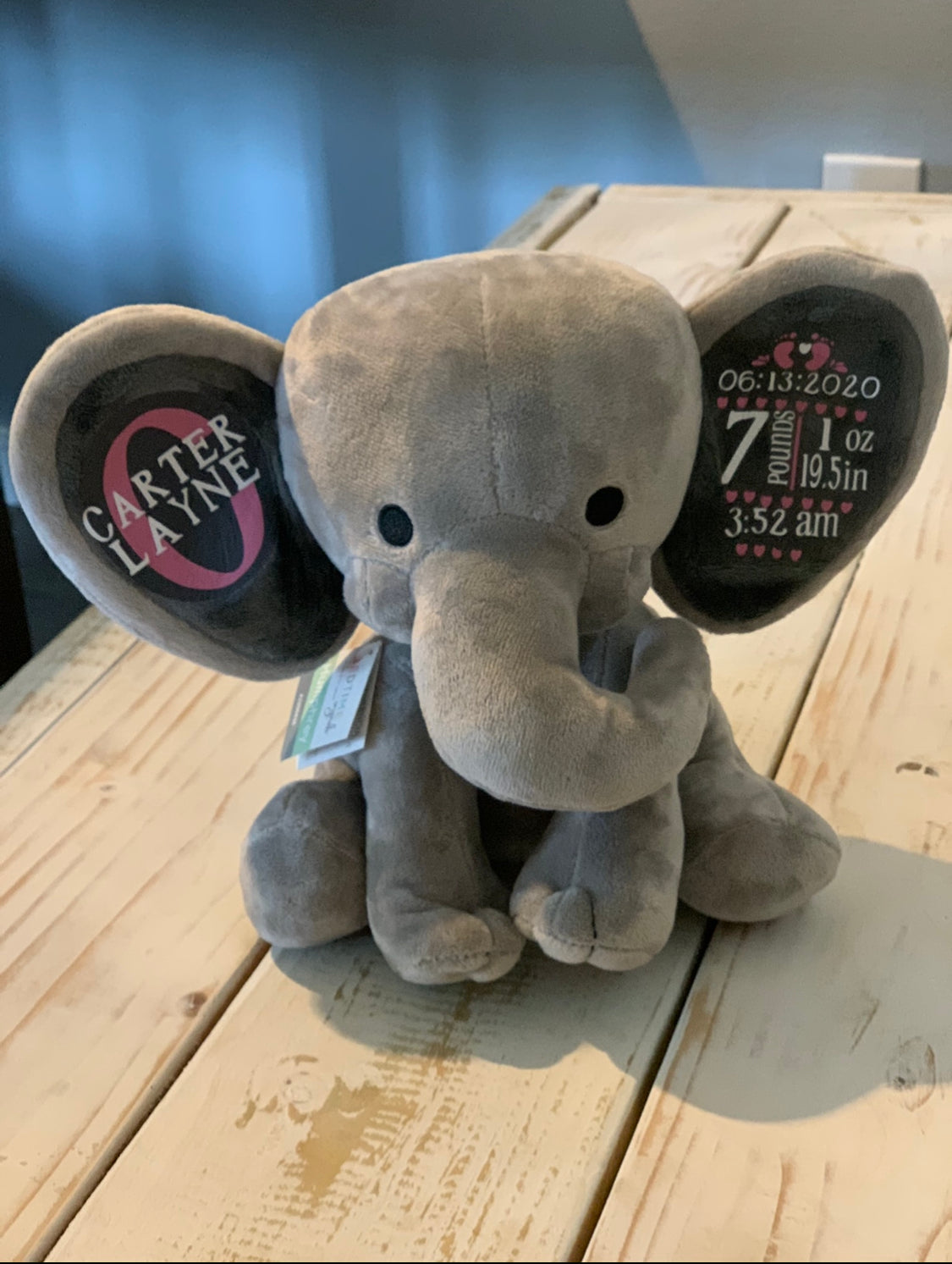 Stuffed Elephant - Birth Stats